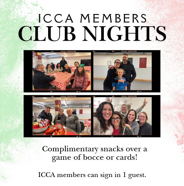 Club night for members at the ICCA