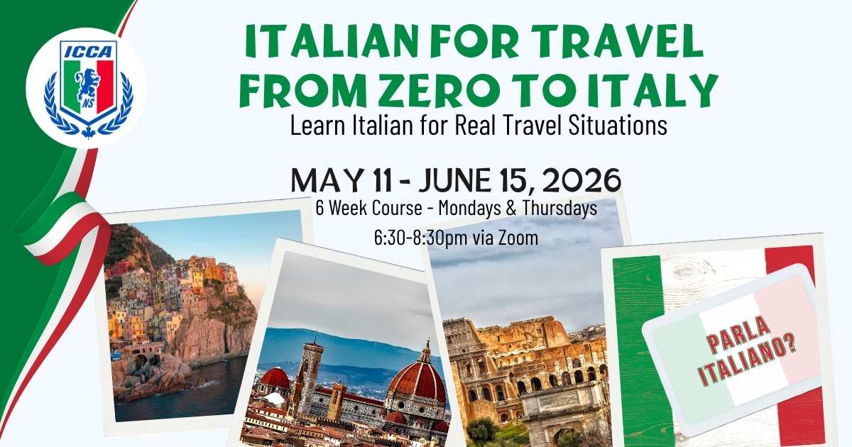 italian language for travel in halifax ns