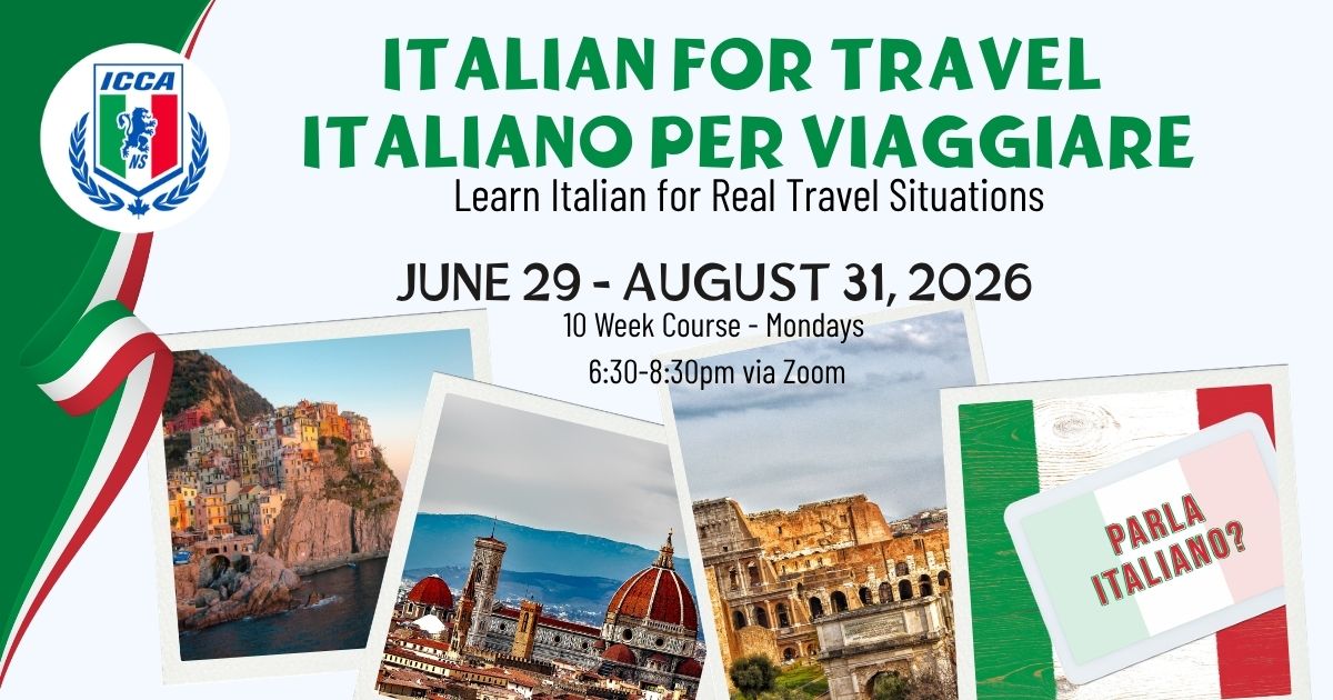 Italian language for travel in halifax ns 