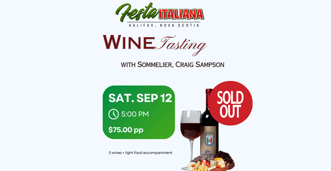 Festa wine tasting sep 12 5pm 2026